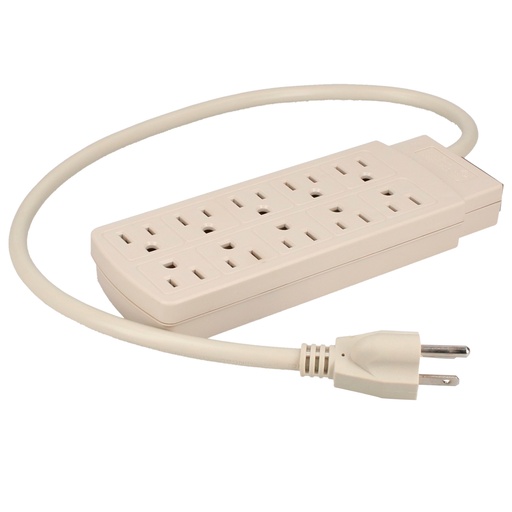 [MUC10] Barra multicontacto 10 entradas cable 60 cm Surtek