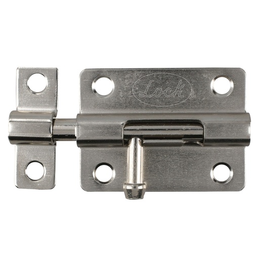 [PABS8] Pasador de sobreponer tipo barril acabado níquel satinado, 8 cm Lock