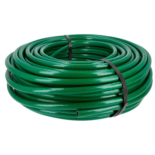 [M12TV50] Manguera para jardín tramada verde con conector metálico 1/2", 50 m Surtek