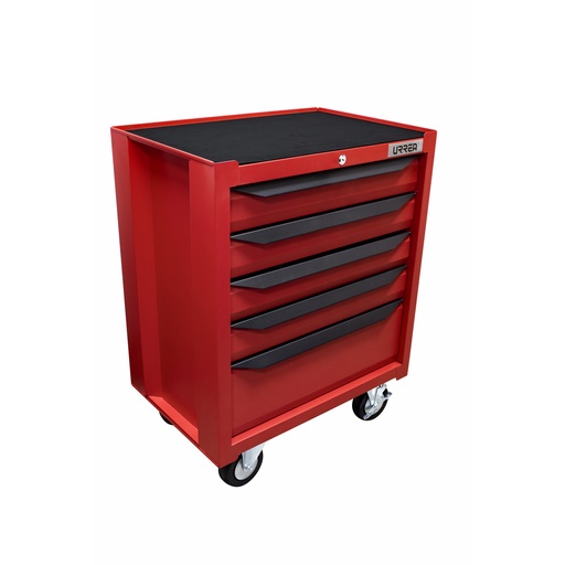 [IN27M5] Gabinete móvil con 5 gavetas color rojo y negro 27" serie IN Urrea