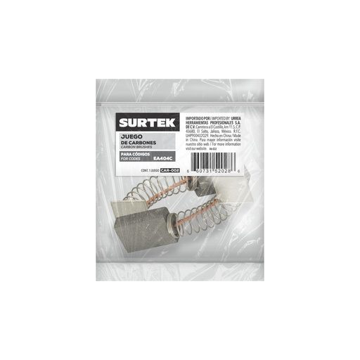 [CAR-187] Juego de carbones para EA609A, 2 piezas Surtek