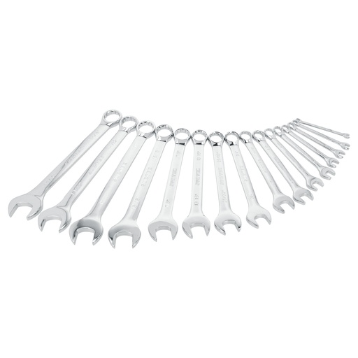 [1051ME] Juego de llaves combinadas pulido espejo métricas, 12 puntas, 16 piezas en estuche Surtek
