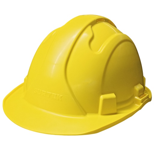 [CASA] Casco de seguridad con ajuste de intervalos de 4 puntos, color amarillo Surtek