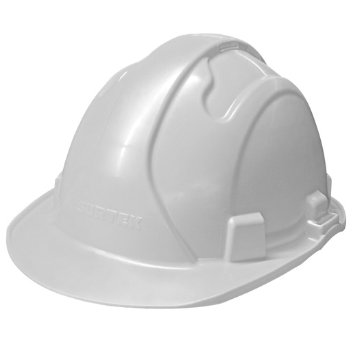 [CASB] Casco de seguridad con ajuste de intervalos de 4 puntos, color blanco Surtek