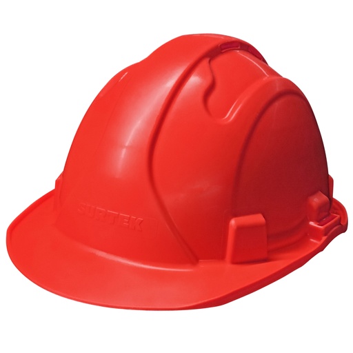 [CASR] Casco de seguridad con ajuste de intervalos de 4 puntos, color rojo Surtek