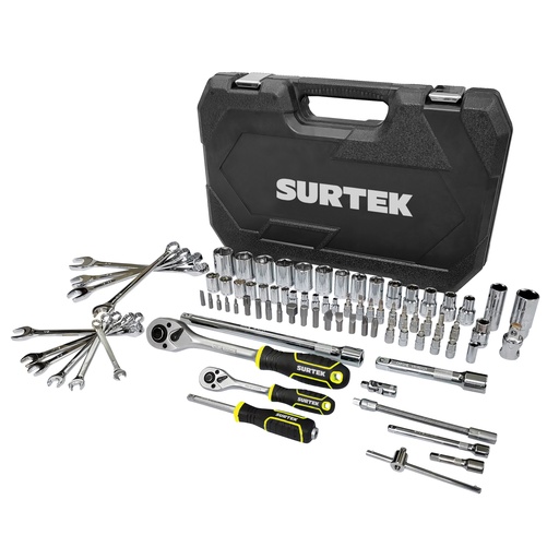 [JCM4S] Juego combinado de herramienta para mecánico 84 piezas, con maletín plástico Surtek