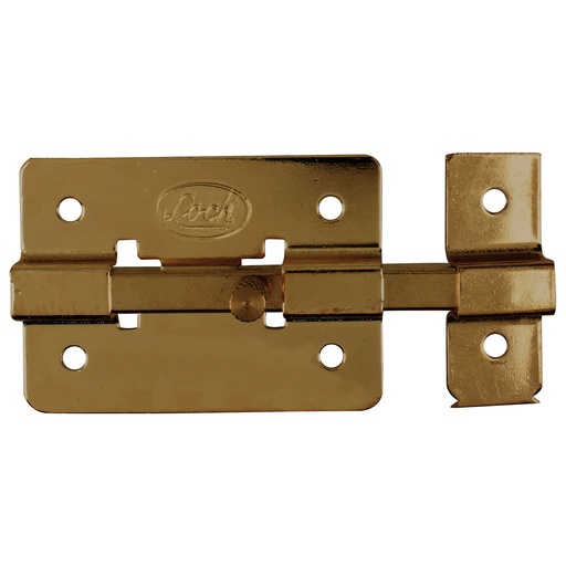 [PASA8] Pasador de sobreponer de barra latón antiguo 8 cm Lock