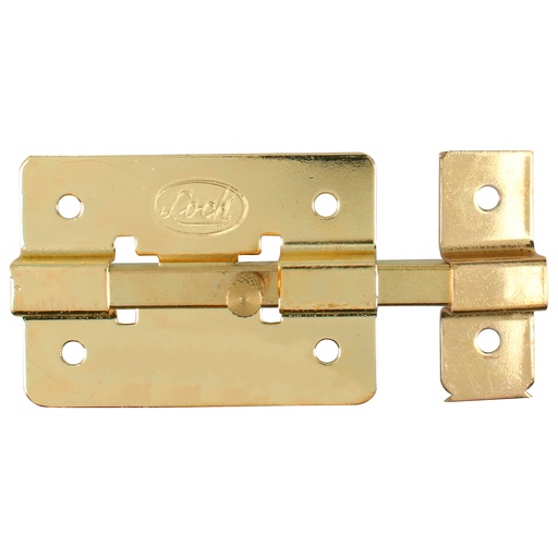 [PASL12] Pasador de sobreponer de barra latón brillante 12 cm Lock