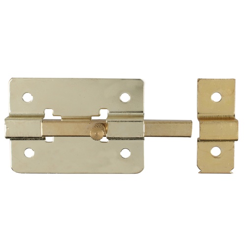 [PASL8] Pasador de sobreponer de barra latón brillante 8 cm Lock