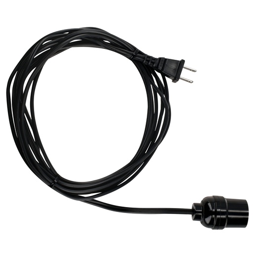 [POC4] Portalámpara con cable de alimentación 2 x 18 4 m Surtek