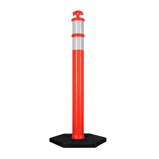 [POS115] Poste delimitador con base y reflejante, 115 cm Surtek