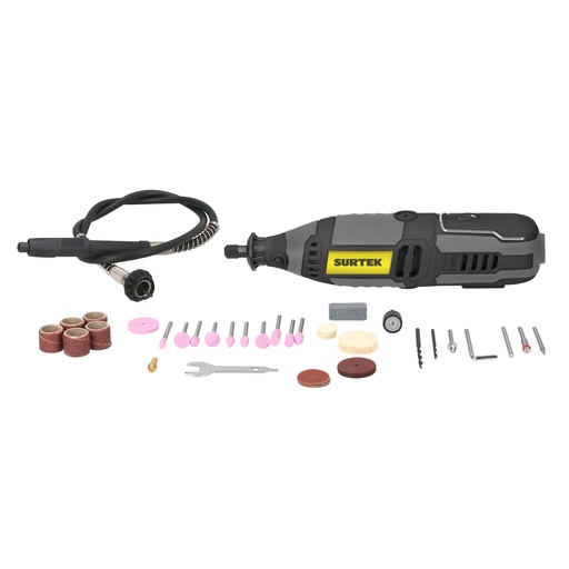 [MT518] Juego de moto tool eléctrico 1/8" 135 W, 42 piezas. Surtek