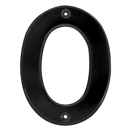 [L60N] Número 0 bold 4" negro Lock