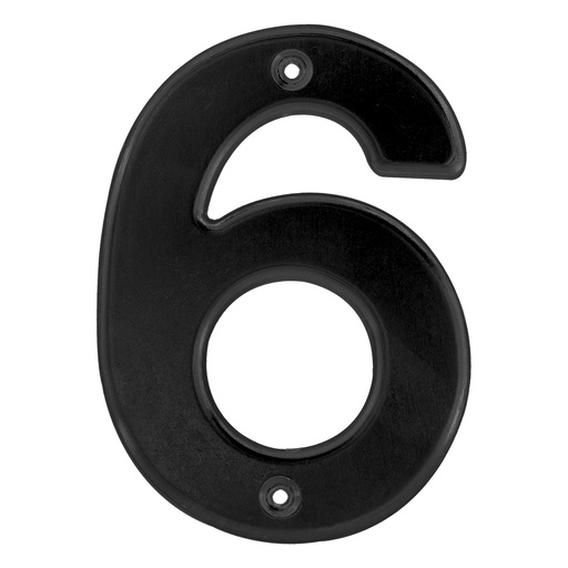 [L66N] Número 6 bold 4" negro Lock