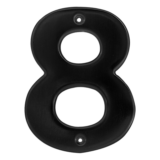 [L68N] Número 8 bold 4" negro Lock
