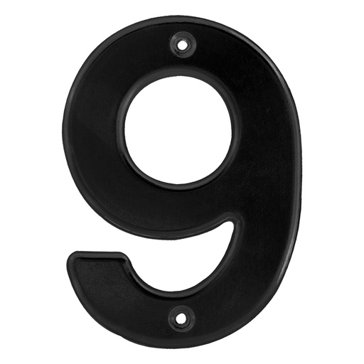 [L69N] Número 9 bold 4" negro Lock