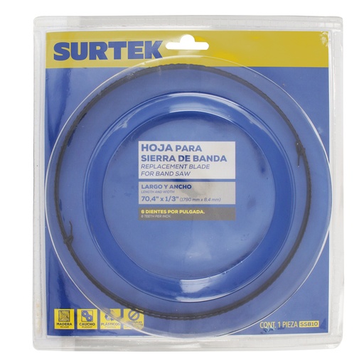[SSB10] Hoja para sierra de banda 10" 4 dpp Surtek