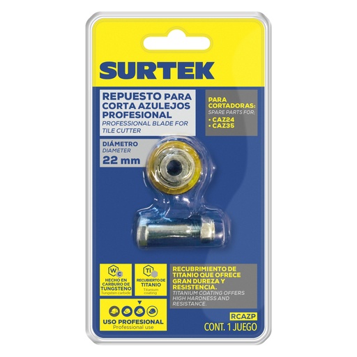 [RCAZP] Repuesto de cuchilla para corta azulejos 22 mm CAZ24, CAZ35 Surtek