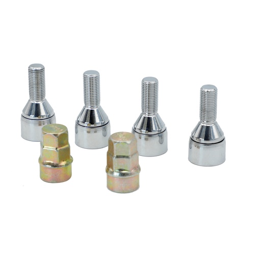 [JBIS2] Juego de birlos de seguridad para rin, 6 piezas, 12mm x 1.5" Surtek