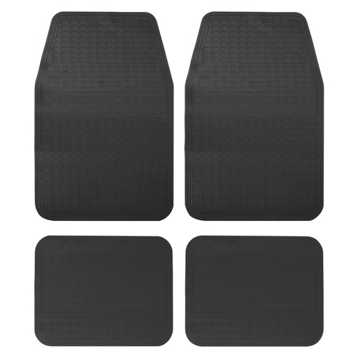 [TA4N] Juego de tapetes para auto, 4 piezas, color negro Surtek