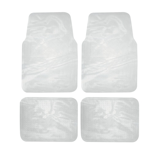 [TA4T] Juego de tapetes para auto, 4 piezas, color transparente Surtek