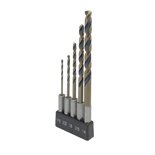 [JBSH5] Juego de brocas de acero de alta velocidad zanco hexagonal, 5 piezas Surtek