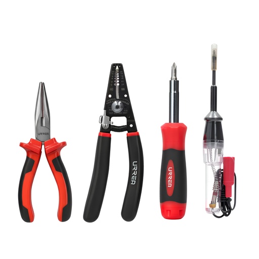 [JE5PD] Juego de pinzas para electricista con mango bimaterial con probador y destornillador, 5pz Urrea