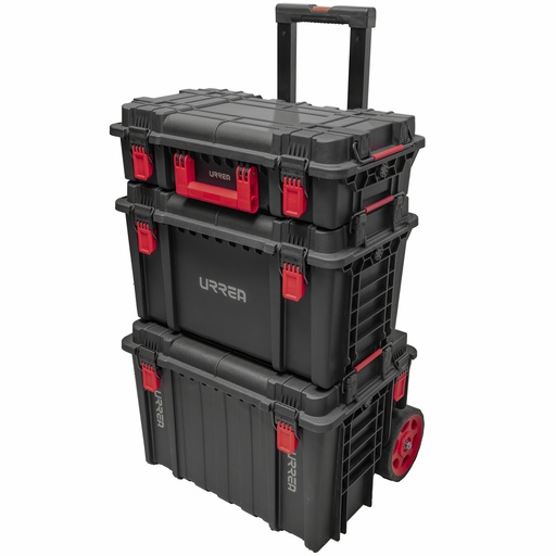 [JCMI3] Juego de cajas modulares plásticas color negro 22", 3 piezas Urrea