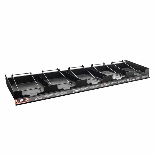 [RLIJG] Rack despachador de góndola para lijas, 5 charolas, 122 x 30 cm Urrea