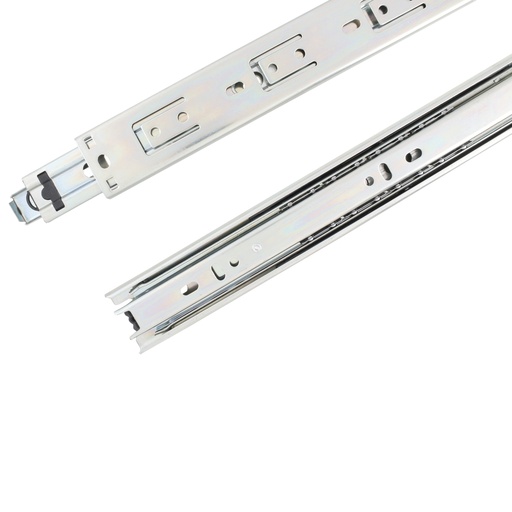 [CET450] Corredera de extensión total para cajón, 4.5 cm x 50 cm, 2 piezas Lock